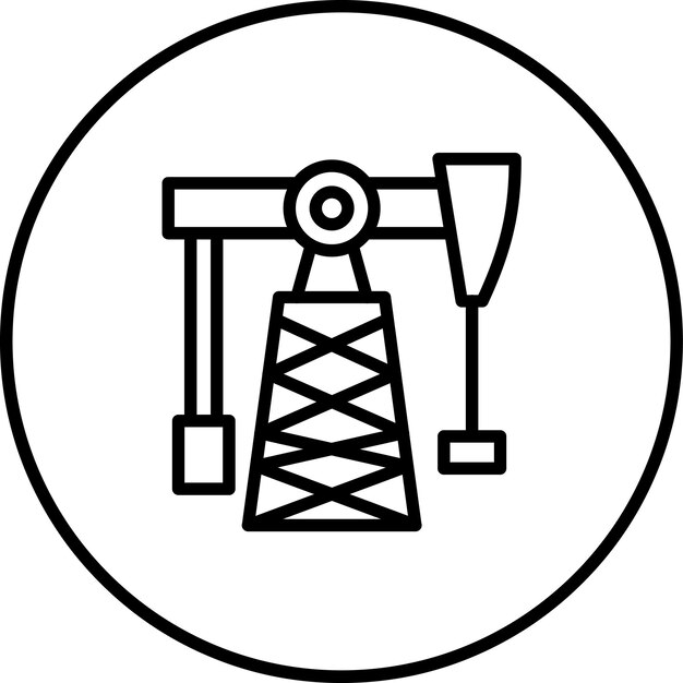 Iconica vettoriale della pompa di olio illustrazione dell'icona del deserto