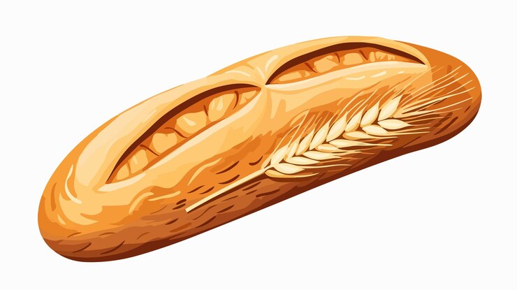 Vettore iconica vettoriale di pane di panetteria fresca illustrazione grafica