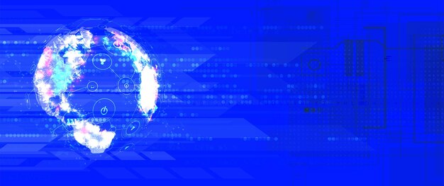 Idea di sfondo dei dati tecnologici di una soluzione aziendale globale