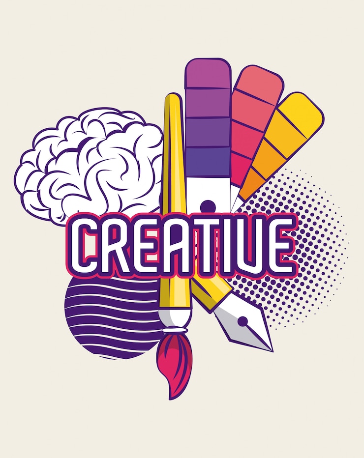 Vettore idee creative e colori