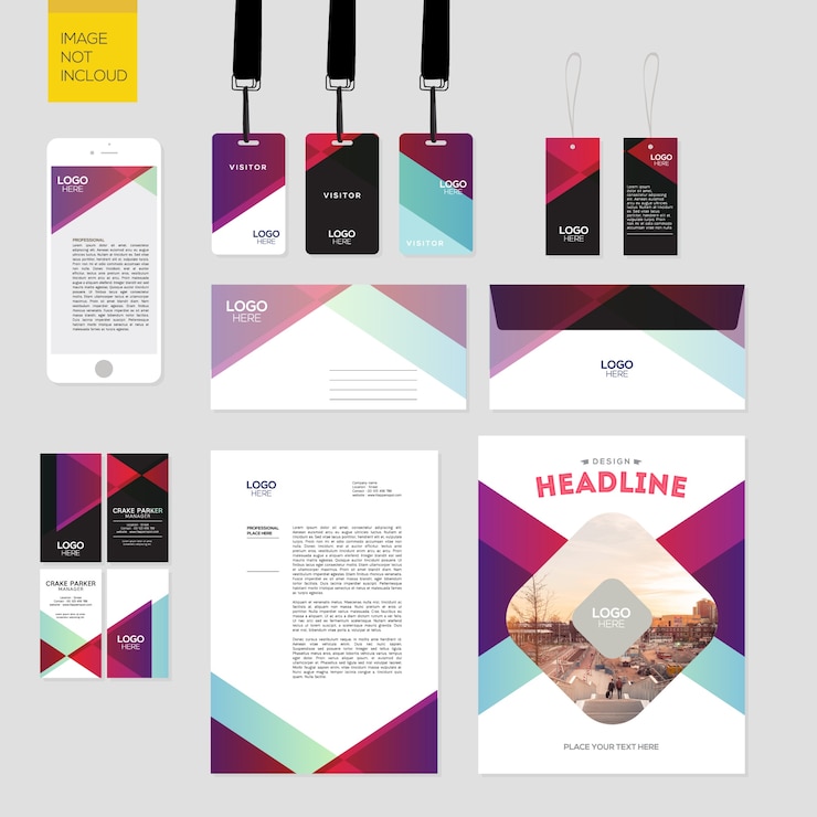 Vettore identità aziendale, brand design di identità professionale