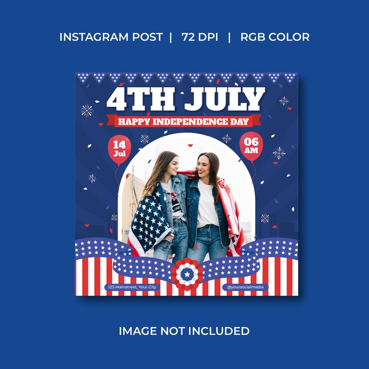 Vettore il 4 luglio sui social media