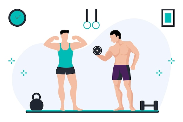 Il bodybuilding rappresenta un'illustrazione concettuale