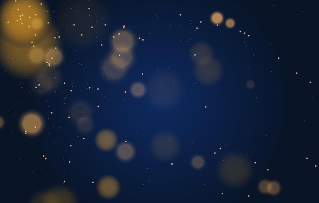 Il bokeh magico astratto illumina lo scintillio dell'oro nero del fondo di effetto per il Natale