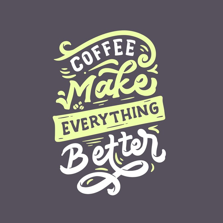 Vettore il caffè rende tutto migliore