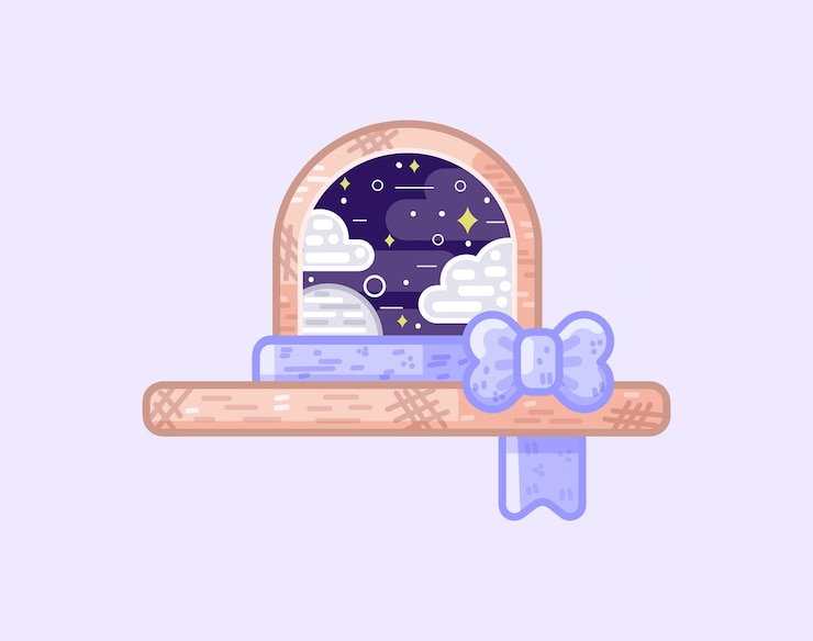 Il cappello del cielo Kawaii Il concetto dell'icona L'illustrazione vettoriale