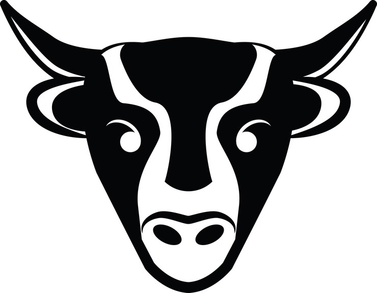 Vettore il cartone animato della mucca è molto carino.