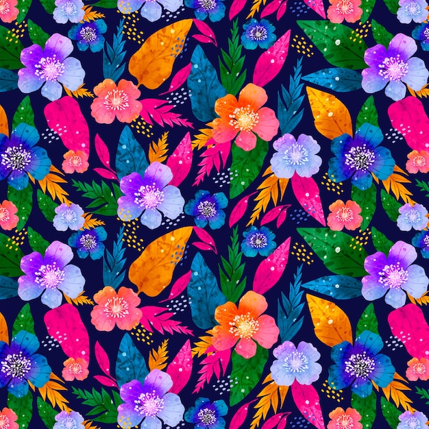 Il colorato disegno floreale tropicale