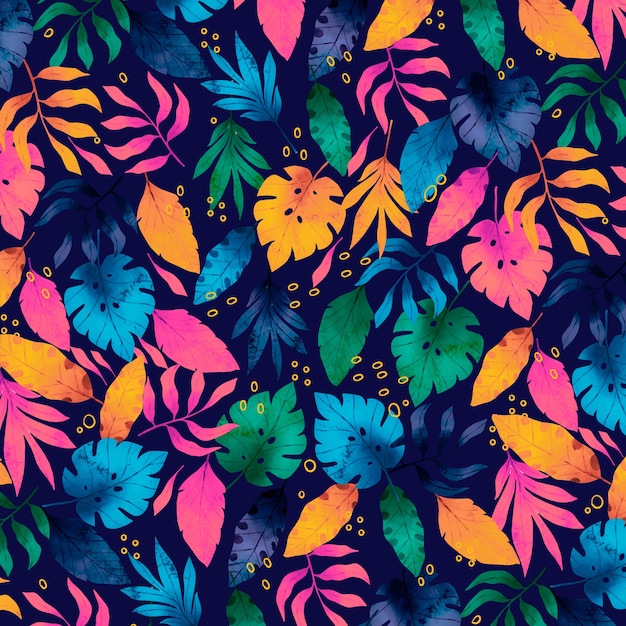 Il colorato disegno floreale tropicale