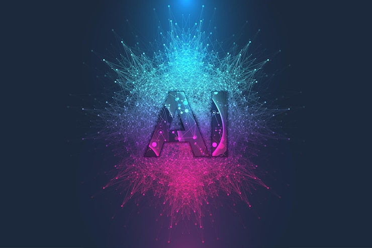 Vettore il concetto di banner generativo ai nell'elemento di design di stile digitale per la tecnologia internet