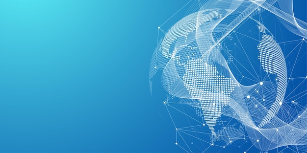 Il concetto di connessione di rete globale nel business globale