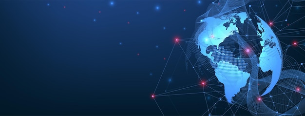 Il concetto di connessione di rete globale nel business globale