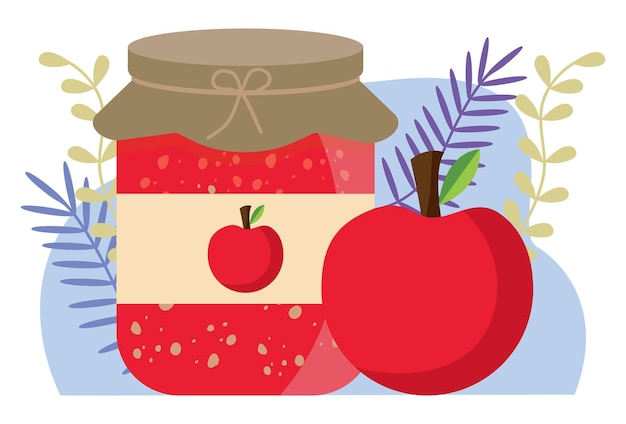 Il concetto di illustrazione di Jam elegante e bello
