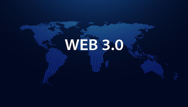 Il concetto moderno di web 30 dei punti blu della tecnologia astratta delle mappe è libero accesso a informazioni o servizi