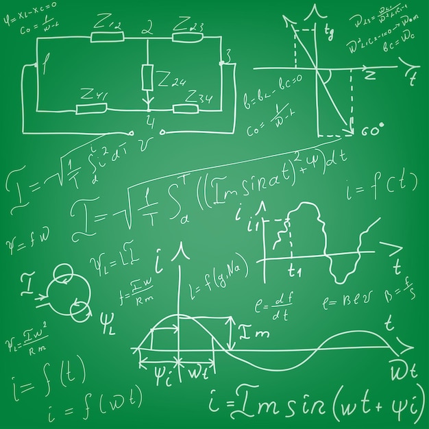Il consiglio scolastico sullo sfondo di equazioni e formule matematiche