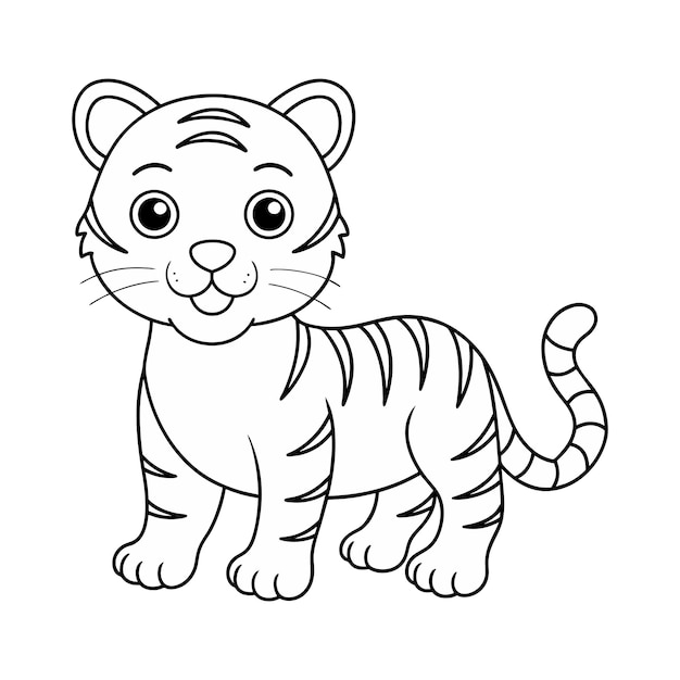 Il contorno di una tigre carina.