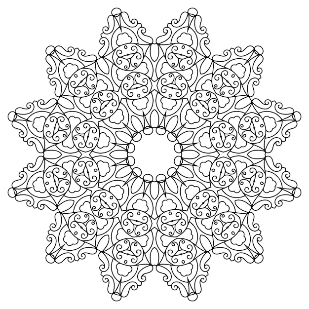 Il design intricato del mandala floreale