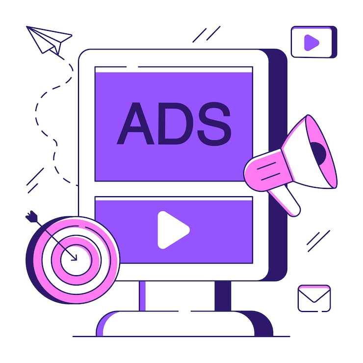 Vettore il design perfetto dell'illustrazione del marketing pubblicitario