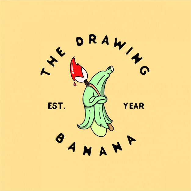 Il disegno Banana Monoline Logo