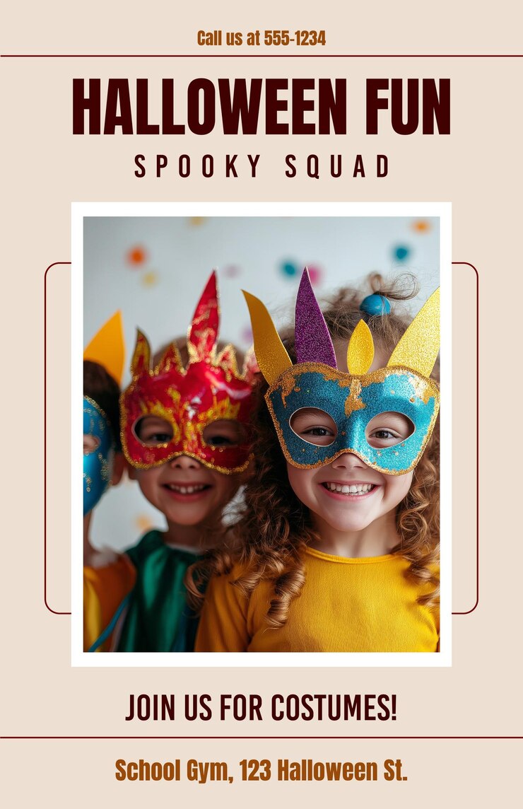 Vettore il giorno del costume di halloween a scuola