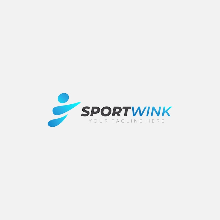 Il logo astratto in movimento e attivo disegna gli sport
