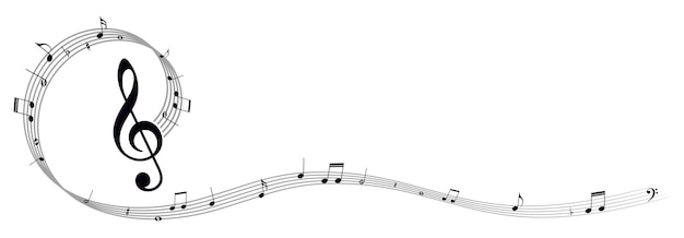 Il logo blu stilizzato con note musicali