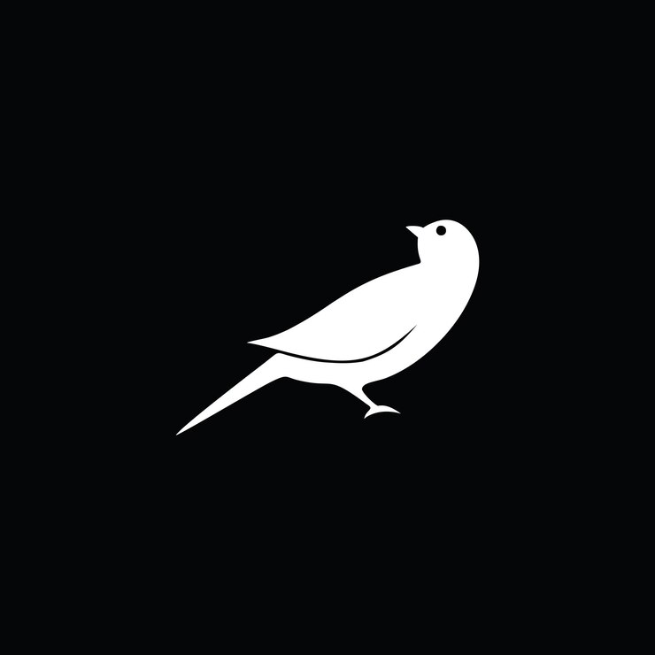 Il logo del falco corvo è un'illustrazione artistica vettoriale