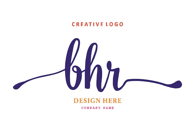 Il logo del lettering BHR è semplice, facile da capire e autorevole