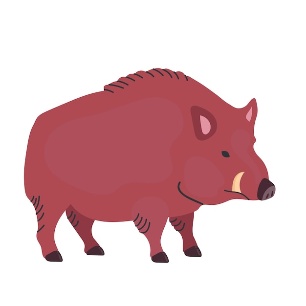 Il logo dell'avatar di Wild boar con clipart è un'illustrazione isolata