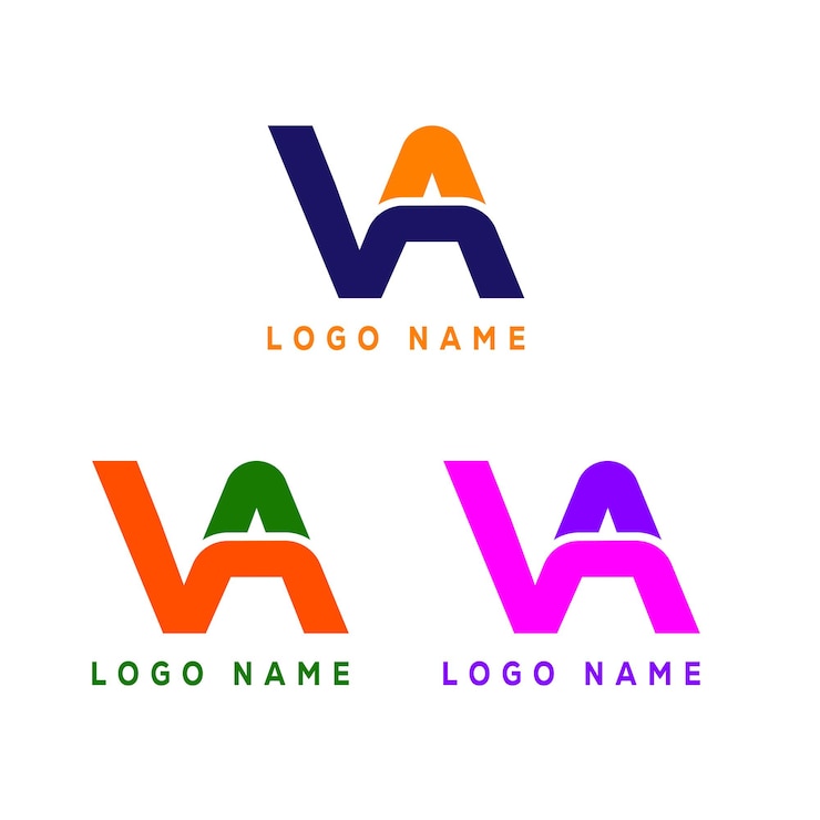 Vettore il logo della lettera va.