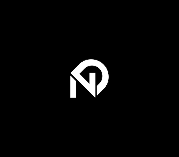 Il logo di DN è un disegno di lettere su sfondo di lusso, un logo monogramma, iniziali, un concetto di lettera, un logo iconico di DN.