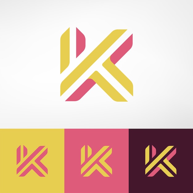 Il logo K o KT in grassetto in uno stile moderno e semplice rappresenta forza e chiarezza