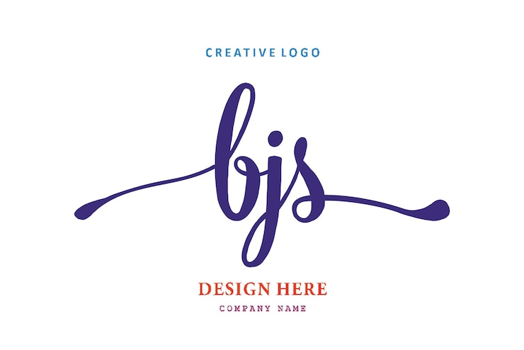 Vettore il logo lettering bjs è semplice, facile da capire e autorevole
