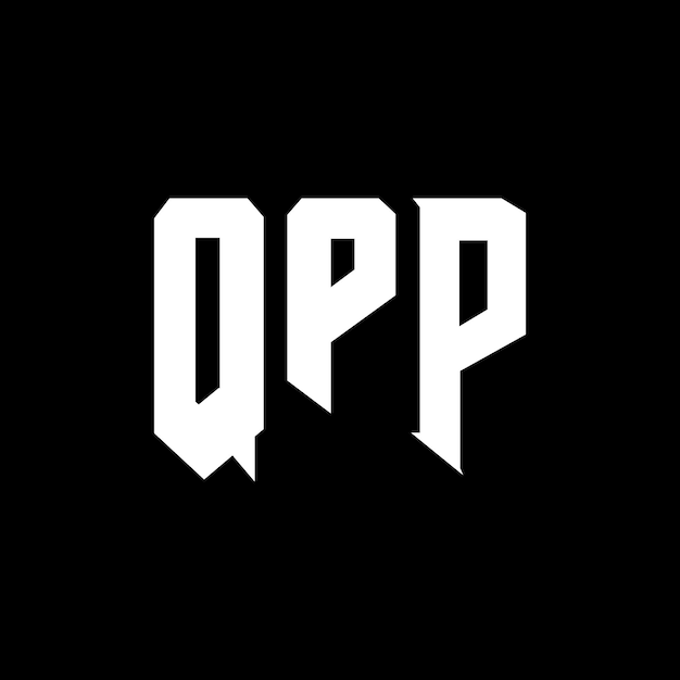 Il logo QPP è una combinazione di colori in bianco e nero, il logo QPP vettoriale, l'icona QPP, l'alfabeto QPP, la tipografia QPP.