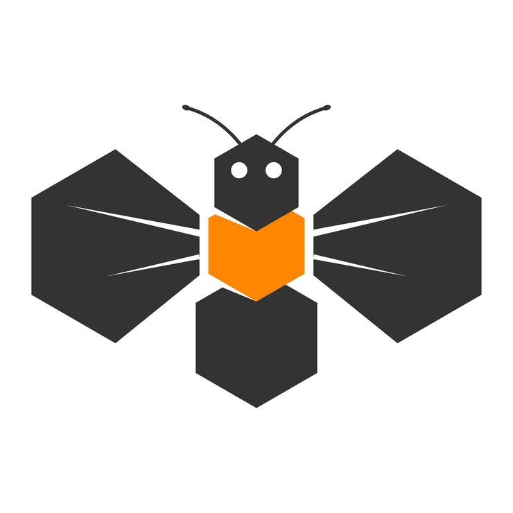 Vettore il miele delle api animali logo vettore icona illustrazione identità del marchio
