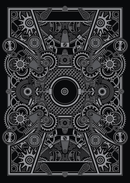 Il modello di poster Steampunk è applicabile per l'uso sul design della camicia