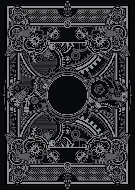 Il modello di poster Steampunk è applicabile per l'uso sul design della camicia