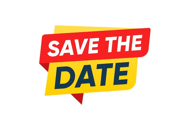Il modello di progettazione isolato del banner Save Date
