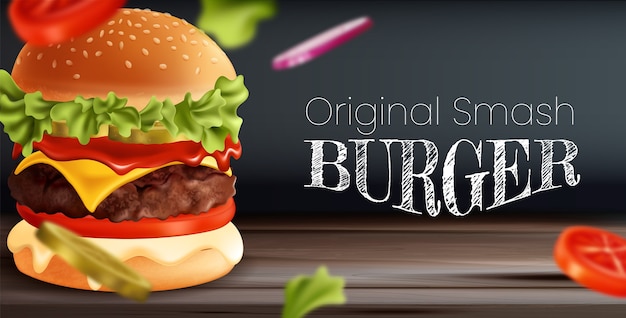 Il modello originale del banner di smash burger