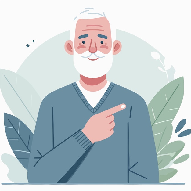 Il nonno stava indicando con la mano