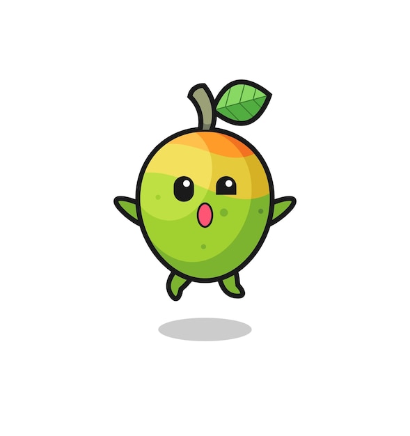 Il personaggio del mango sta saltando il design carino del gesto