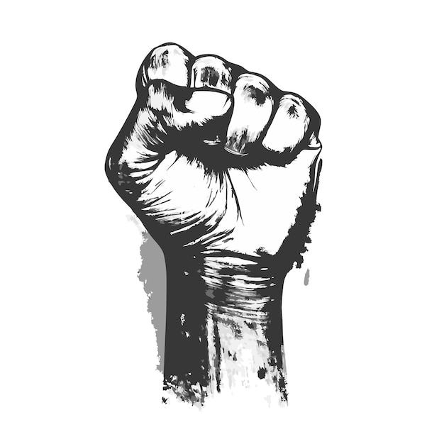 Il pugno chiuso simboleggia il potere della protesta e il cambiamento sociale