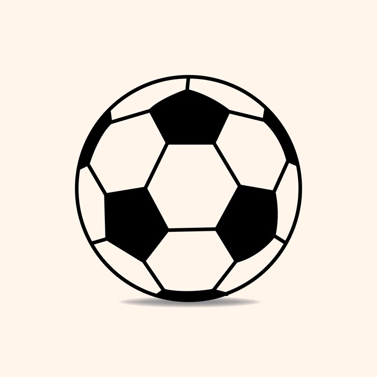 Vettore il segno dell'icona della palla da calcio e l'illustrazione vettoriale del simbolo
