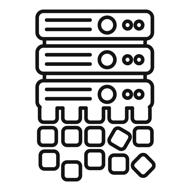 Il server sta generando l'icona dei blocchi di dati blockchain