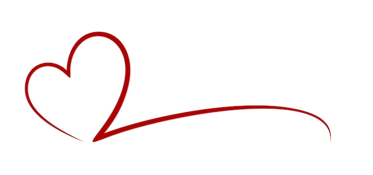 Vettore il simbolo di un cuore stilizzato rosso