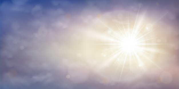 Il sole scoppia al tramonto