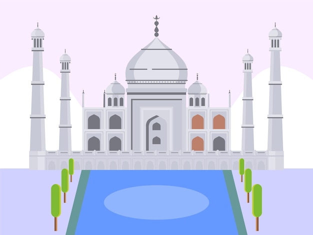 Il Taj Mahal Concept Illustration elegante e bellissimo