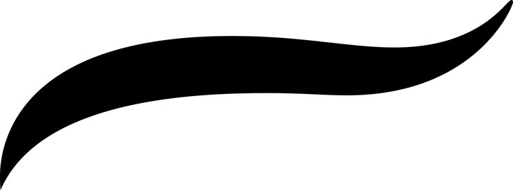 Vettore il tratto di pennello nero sta facendo un arco alto su uno sfondo bianco lasciando uno spazio vuoto che potrebbe essere usato per il testo