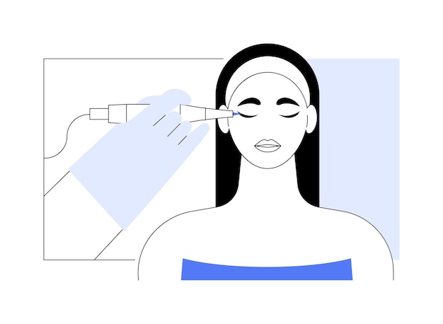 Il trucco permanente isolato illustrazioni vettoriali di cartoni animati