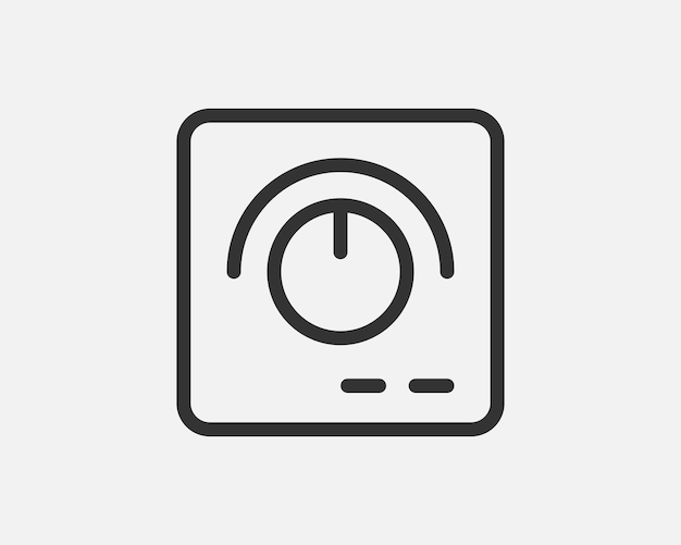Illuminazione dimmer icona linea design alla moda lampada elettrica segno di risparmio energetico stile piatto bianco e nero